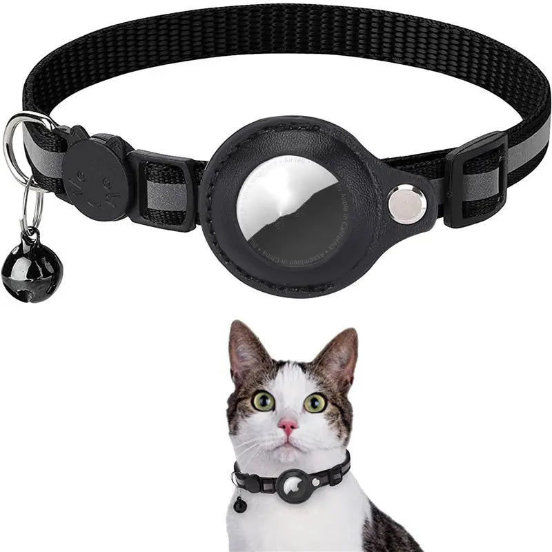 Reflective Waterproof AirTag Pet Collar with Safety Buckle