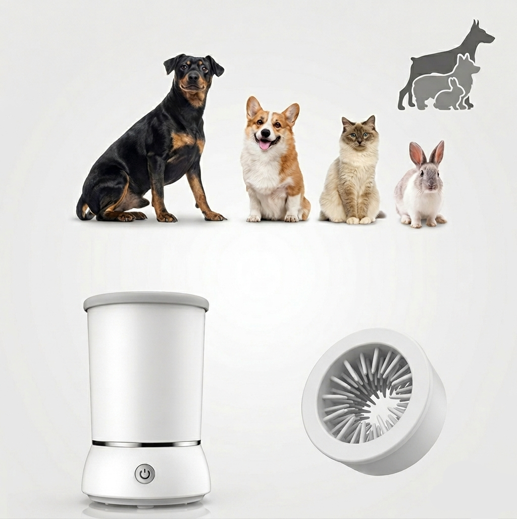 Electric Pet Paw Cleaner – Portable Foot Washing for Dogs and Cats
