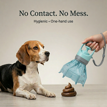 Touchless Dog Waste Grabber and Trash Bag Roll