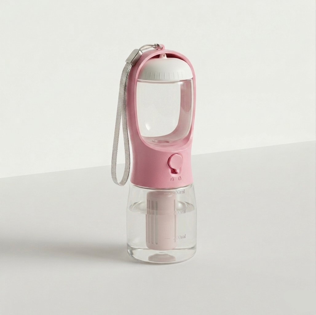 3-in-1 Portable Pet Water Bottle with Food and Water Storage