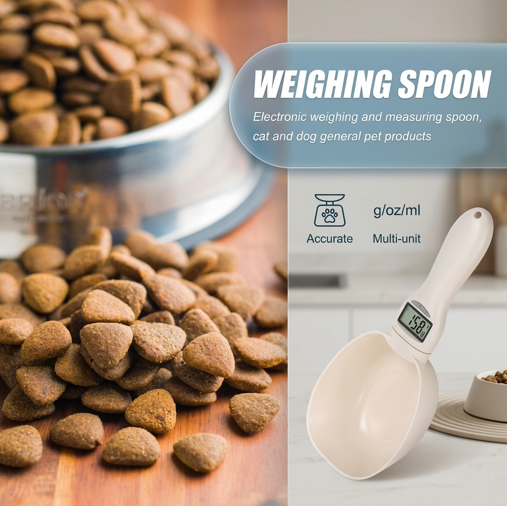 Electronic Measuring Feeding Spoon - Pet Food