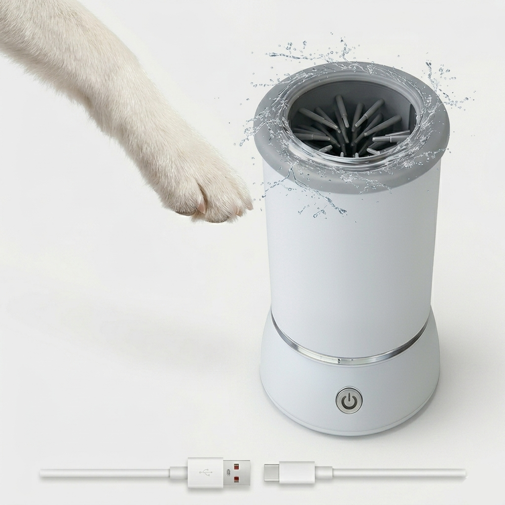Electric Pet Paw Cleaner – Portable Foot Washing for Dogs and Cats