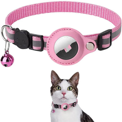 Reflective Waterproof AirTag Pet Collar with Safety Buckle